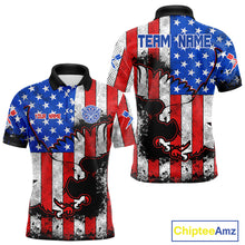 Load image into Gallery viewer, Grunge Eagle US Flag Pattern Custom Dart Shirt For Men, Dart Team Jerseys NYN0214