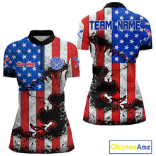 Load image into Gallery viewer, Grunge Eagle US Flag Pattern Custom Dart Shirt For Women, Dart Team Jerseys NYN0214