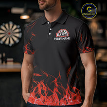 Load image into Gallery viewer, Red Fire Flame Dartboard Custom Dart Shirt For Men, Dart Team Jerseys NYN0216