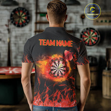 Load image into Gallery viewer, Red Fire Flame Dartboard Custom Dart Shirt For Men, Dart Team Jerseys NYN0216