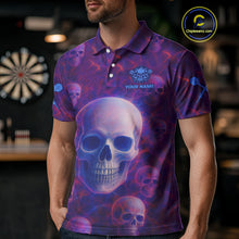 Load image into Gallery viewer, Colorful Lightning Skulls Pattern Darts Shirt For Men - Customizable Name &amp; Team NYN0403