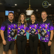 Load image into Gallery viewer, Purple Splatter Paint Pool 8 Ball Billiard Shirt For Women Custom Funny Beer 8 Ball Billiard Attire NYN2615