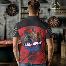 Load image into Gallery viewer, Multi-Color Dartboard Custom Polo &amp; 1/4 Zip Dart Shirt For Men, Dart Team Jerseys NYN0220