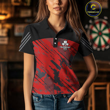 Load image into Gallery viewer, Multi-Color Dartboard Custom Polo &amp; 1/4 Zip Dart Shirt For Women, Dart Team Jerseys NYN0220