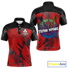 Load image into Gallery viewer, Multi-Color Dartboard Custom Polo &amp; 1/4 Zip Dart Shirt For Men, Dart Team Jerseys NYN0220
