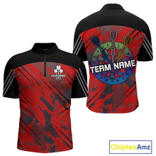 Load image into Gallery viewer, Multi-Color Dartboard Custom Polo &amp; 1/4 Zip Dart Shirt For Men, Dart Team Jerseys NYN0220