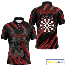 Load image into Gallery viewer, Red Scratch Bulldog Dart Shirt Custom Dart Team Shirt For Men, Dart Jerseys NYN0221