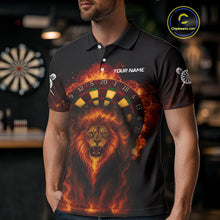 Load image into Gallery viewer, Dartboard Flame Lion Dart Shirts Custom Dart Team Shirt For Men, Dart Jerseys NYN0224