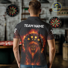 Load image into Gallery viewer, Dartboard Flame Lion Dart Shirts Custom Dart Team Shirt For Men, Dart Jerseys NYN0224