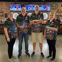 Load image into Gallery viewer, Custom Colorful Bulldog Dartboard 3D Funny Dart Shirts Polo For Men Dart League Jerseys NYN2107