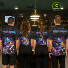 Load image into Gallery viewer, Dripping Splatter Billiard 8 Ball Shirts For Men Personalized Skull Billiard Team Attire NYN2332