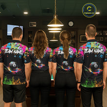 Load image into Gallery viewer, Colorful Paint &amp; Flame 8 Ball Billiard Shirt For Men Personalized Cue Billiard Team Shirt NYN2334