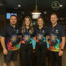 Load image into Gallery viewer, Splatter Paint Men's Billiard Ball Shirt Personalized 8 Ball Cue Billiard Team Shirt NYN2335