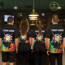 Load image into Gallery viewer, Splatter Paint Men's Billiard Ball Shirt Personalized 8 Ball Cue Billiard Team Shirt NYN2335