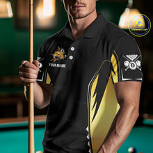 Load image into Gallery viewer, Funny Gold Shark Ball 8 &amp; Cue Billiard Shirts For Men Personalized Billiard Attire Gifts NYN2341
