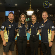 Load image into Gallery viewer, Funny Gold Shark Ball 8 &amp; Cue Billiard Shirts For Men Personalized Billiard Attire Gifts NYN2341