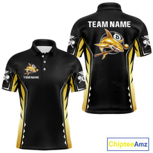 Load image into Gallery viewer, Funny Gold Shark Ball 8 &amp; Cue Billiard Shirts For Men Personalized Billiard Attire Gifts NYN2341