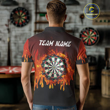 Load image into Gallery viewer, Flame Pattern Multi Color Dartboard Custom Flame Dart Shirt For Men, Dart Jerseys NYN0226
