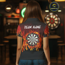 Load image into Gallery viewer, Flame Pattern Multi Color Dartboard Custom Flame Dart Shirt For Women, Dart Jerseys NYN0226