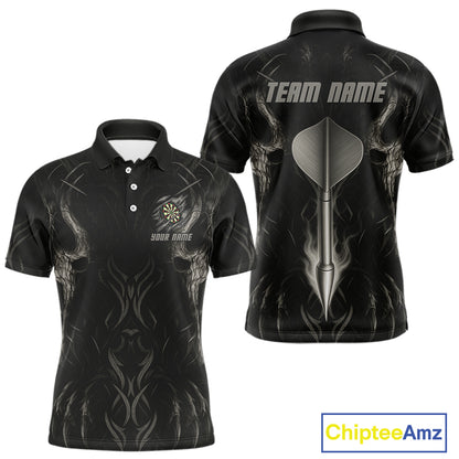 Custom Men's Dart Shirt - Team Jersey With Name | Silver Dart Arrow For Dart Players NYN0434