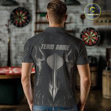 Load image into Gallery viewer, Custom Men's Dart Shirt - Team Jersey With Name | Silver Dart Arrow For Dart Players NYN0434