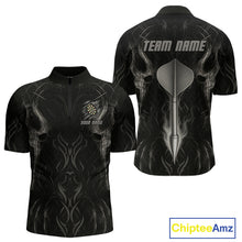 Load image into Gallery viewer, Custom Men's Dart Shirt - Team Jersey With Name | Silver Dart Arrow For Dart Players NYN0434