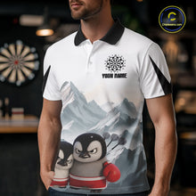 Load image into Gallery viewer, Boxing Fierce Penguin Duo Couple Men Darts Polo Shirt Custom Funny Dart Team Jerseys NYN2357