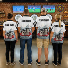 Load image into Gallery viewer, Boxing Fierce Penguin Duo Couple Men Darts Polo Shirt Custom Funny Dart Team Jerseys NYN2357