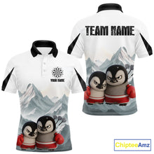 Load image into Gallery viewer, Boxing Fierce Penguin Duo Couple Men Darts Polo Shirt Custom Funny Dart Team Jerseys NYN2357