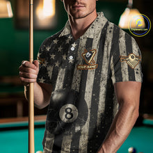 Load image into Gallery viewer, Funny Bee Crack Pool 8 Ball Men's Billiard Polo &amp; 1/4 Zip Shirt Custom Billiard Ball Attire NYN2360