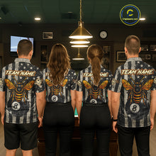 Load image into Gallery viewer, Funny Bee Crack Pool 8 Ball Women's Billiard Polo &amp; 1/4 Zip Shirt Custom Billiard Ball Attire NYN2360