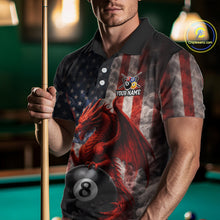 Load image into Gallery viewer, Patriotic Smoke Pool 8 Ball Men's Billiard Team Shirts Custom Dragon Billiard Ball Attire NYN2361