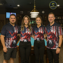Load image into Gallery viewer, Patriotic Smoke Pool 8 Ball Men's Billiard Team Shirts Custom Dragon Billiard Ball Attire NYN2361