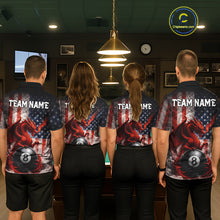 Load image into Gallery viewer, Patriotic Smoke Pool 8 Ball Men's Billiard Team Shirts Custom Dragon Billiard Ball Attire NYN2361