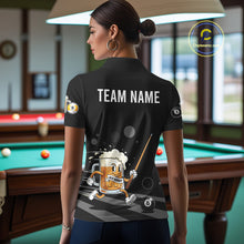 Load image into Gallery viewer, Funny Beer Play Pool 8 Ball Women's Billiard Team Shirt Custom Billiard Polo &amp; 1/4 Zip Attire NYN2364