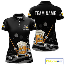 Load image into Gallery viewer, Funny Beer Play Pool 8 Ball Women's Billiard Team Shirt Custom Billiard Polo &amp; 1/4 Zip Attire NYN2364