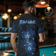 Load image into Gallery viewer, Blue Cracked 8 Ball Pool Shirts Custom Men Billiard Pool Shirts Funny Cobra Billiard Team Jerseys NYN2974