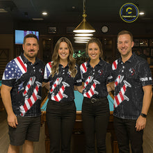 Load image into Gallery viewer, Black Stars 8 Ball Pool Men Billiard Team Shirt Personalized Polo &amp; 1/4-Zip Billiard Gifts NYN2381