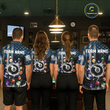 Load image into Gallery viewer, Watering 8 Ball Men Billiard Polo &amp; 1/4-Zip Shirt Custom US Flag Pool Billiard Team Apparel NYN2384
