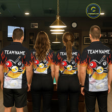Load image into Gallery viewer, Flaming 8 Ball &amp; 9 Ball Billiard Jerseys For Women Custom Pool Cue Billiards Team Jersey NYN2320
