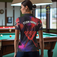 Load image into Gallery viewer, Grunge Paint Splatter Pink Ball 8 Billiard Shirts For Women Personalized Billiard Attire Gifts NYN2789