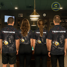 Load image into Gallery viewer, Red Grunge Grim Reaper Hold 8 Ball &amp; 9 Ball Pool Men Billiard Shirt Custom Billiard Team Attire NYN2639