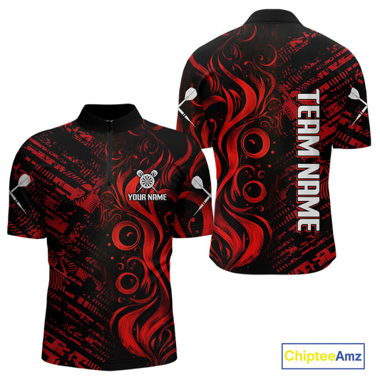 Grunge Style Dart Arrows Custom Red Dart Shirt For Men, Dart Team Jerseys NYN0103