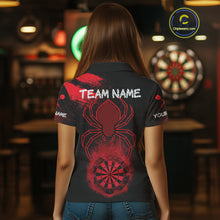 Load image into Gallery viewer, Red Spider Women's Grunge Darts Shirt Smoke Dartboard - Custom Name For Darts Jersey NYN0469