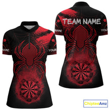 Load image into Gallery viewer, Red Spider Women's Grunge Darts Shirt Smoke Dartboard - Custom Name For Darts Jersey NYN0469