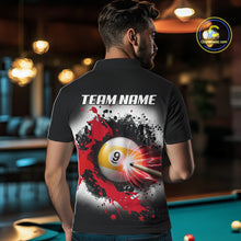 Load image into Gallery viewer, Lightning Red Billiard 8 Ball &amp; 9 Ball Shirt For Men Custom Grunge Pool Team Billiard Jersey NYN3441