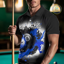 Load image into Gallery viewer, Lightning Blue Billiard 8 Ball &amp; 9 Ball Shirt For Men Custom Grunge Pool Team Billiard Jersey NYN3442