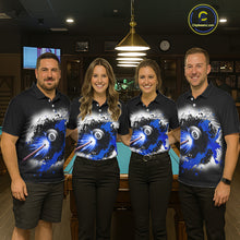 Load image into Gallery viewer, Lightning Blue Billiard 8 Ball &amp; 9 Ball Shirt For Men Custom Grunge Pool Team Billiard Jersey NYN3442