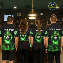 Load image into Gallery viewer, Shamrock 8 Ball Pool Polo &amp; 1/4-Zip Shirt Personalized Women Patrick's Day Billiard Attire Gifts NYN2421