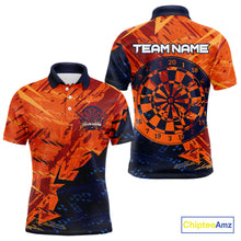 Load image into Gallery viewer, Blue &amp; Orange Dartboards Custom Grunge Dart Shirt For Men, Dart Team Jerseys NYN0231